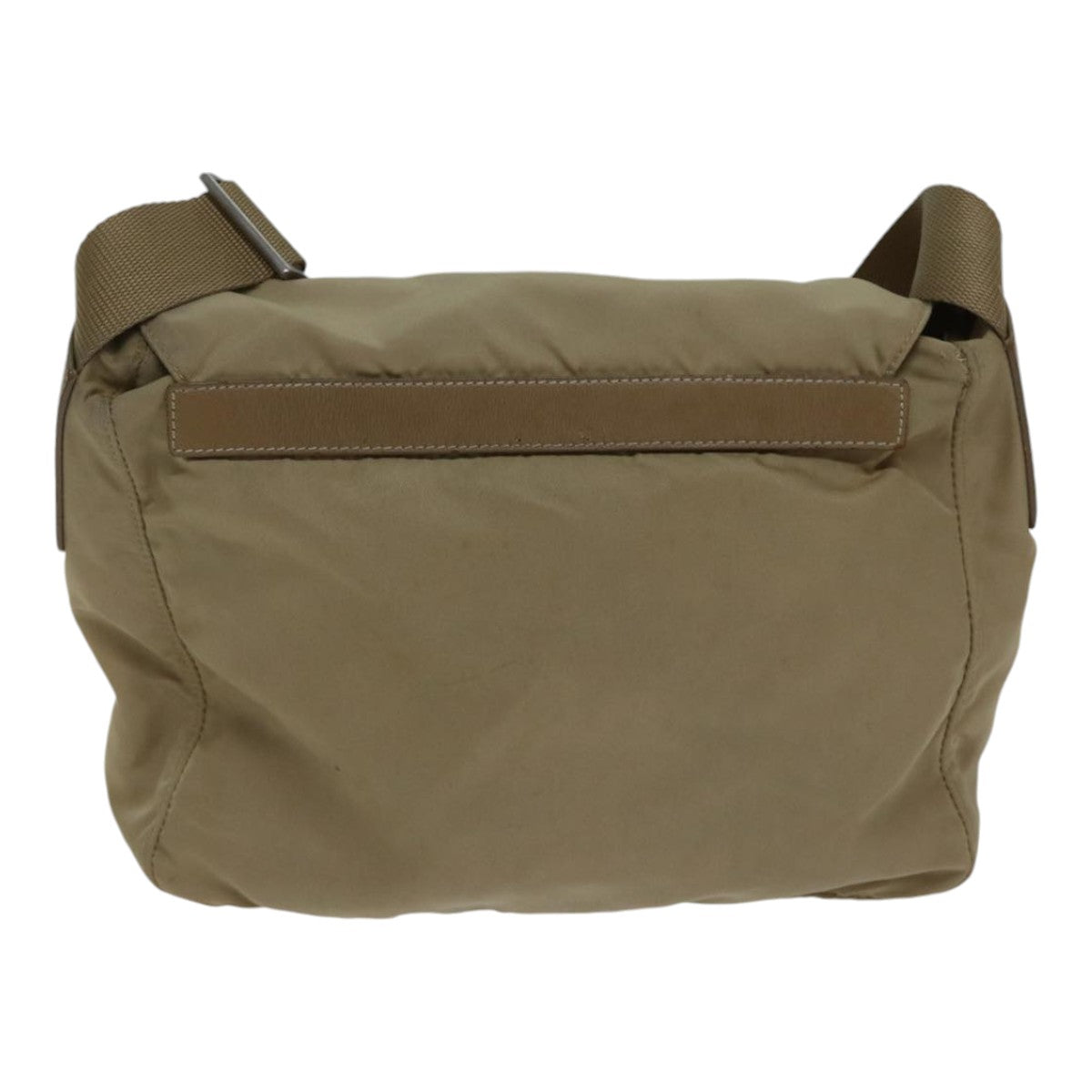 PRADA Shoulder Bag Nylon Beige Auth