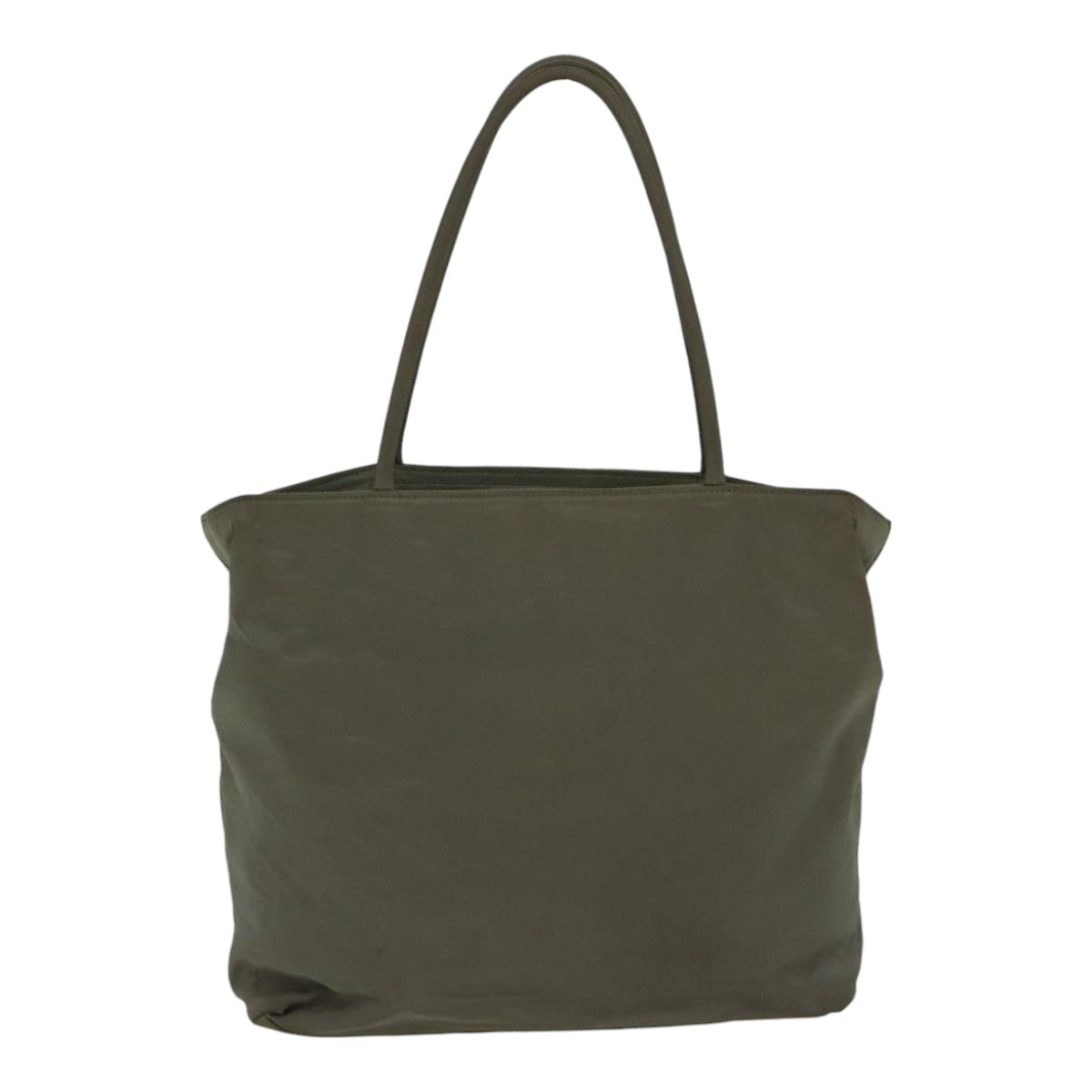 PRADA Tote Bag Nylon Beige Auth