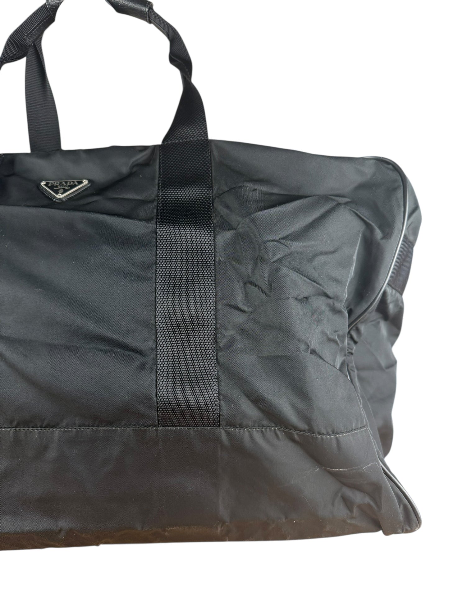 Prada Black Nylon Duffle Bag