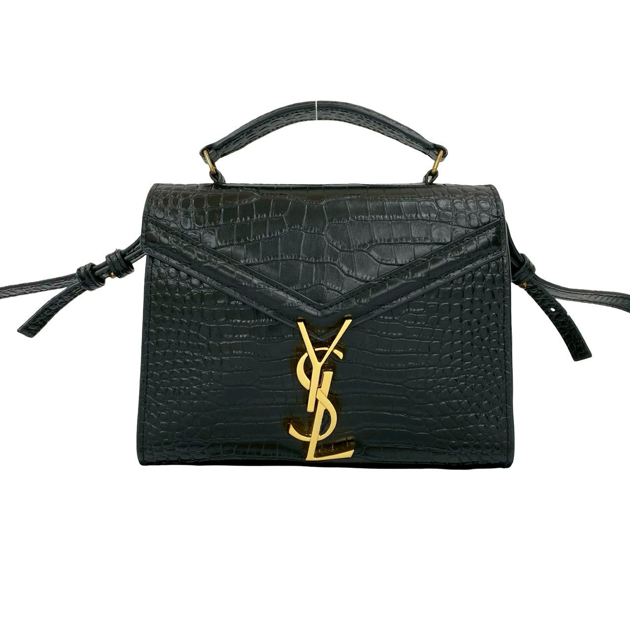 Saint Laurent Paris Cassandra YSL Logo Leather 2way Shoulder Bag Handbag