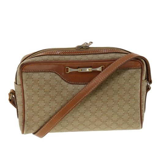 Luxury CELINE Macadam Canvas Shoulder Bag Beige am3110
