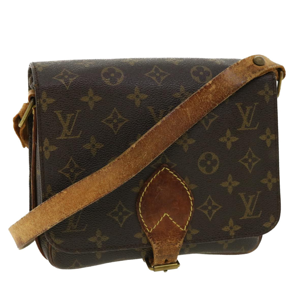 LOUIS VUITTON Monogram Cartouchiere MM Shoulder Bag M51253 LV Auth am3671