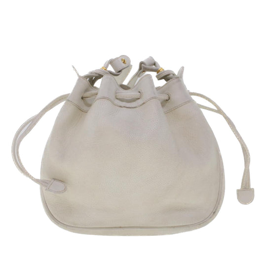 GUCCI Shoulder Bag Leather White am4457