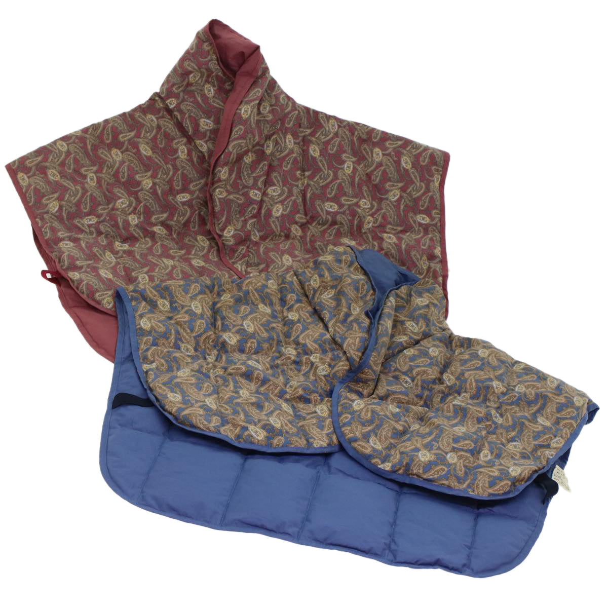 Luxury CELINE Paisley Shoulder Jacket Cotton 2Set Red Blue am4784