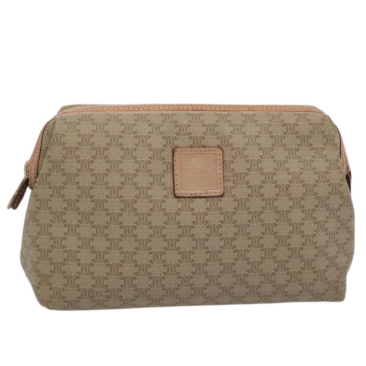 Luxury CELINE Macadam Canvas Pouch Beige am5463
