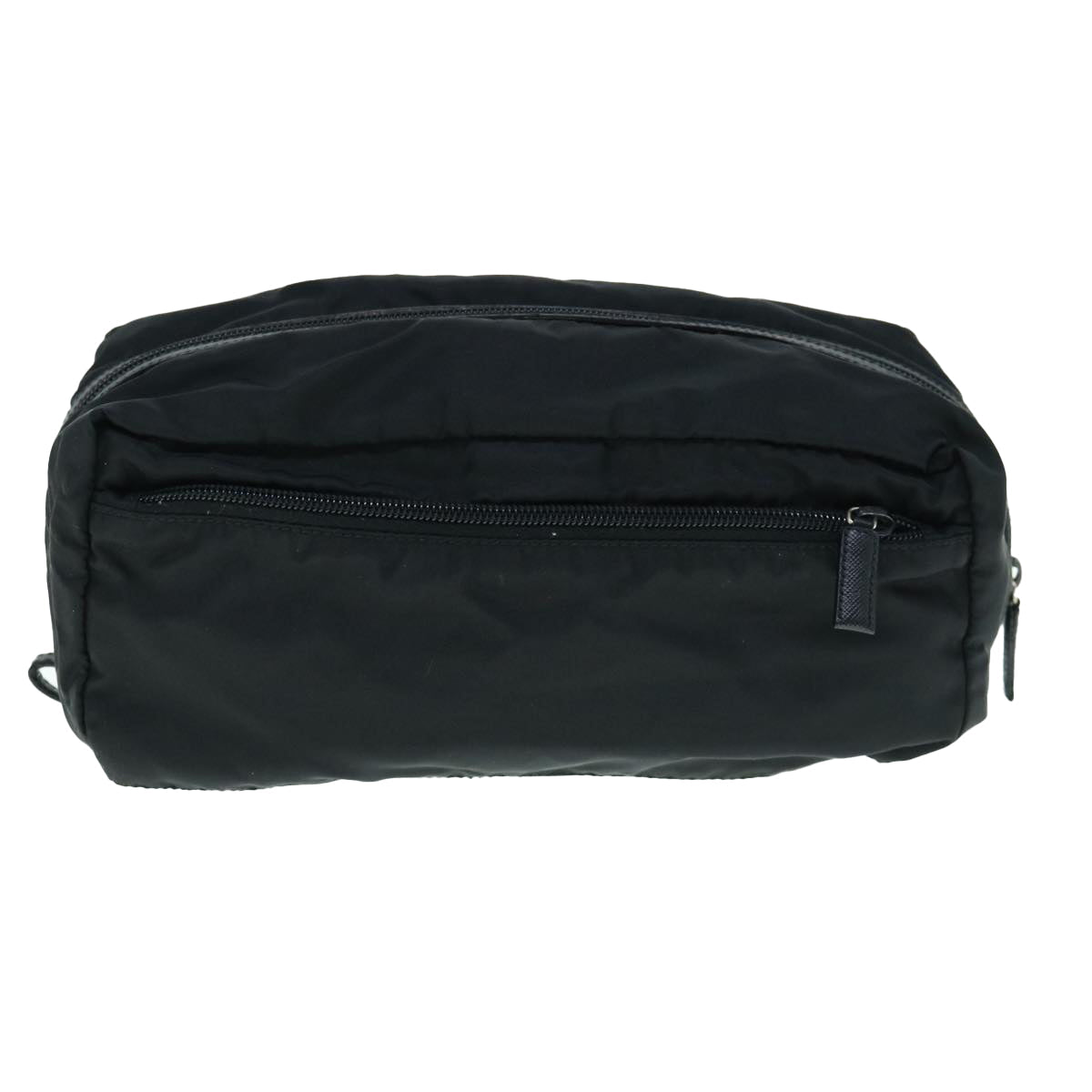 PRADA Clutch Bag Nylon Black Auth