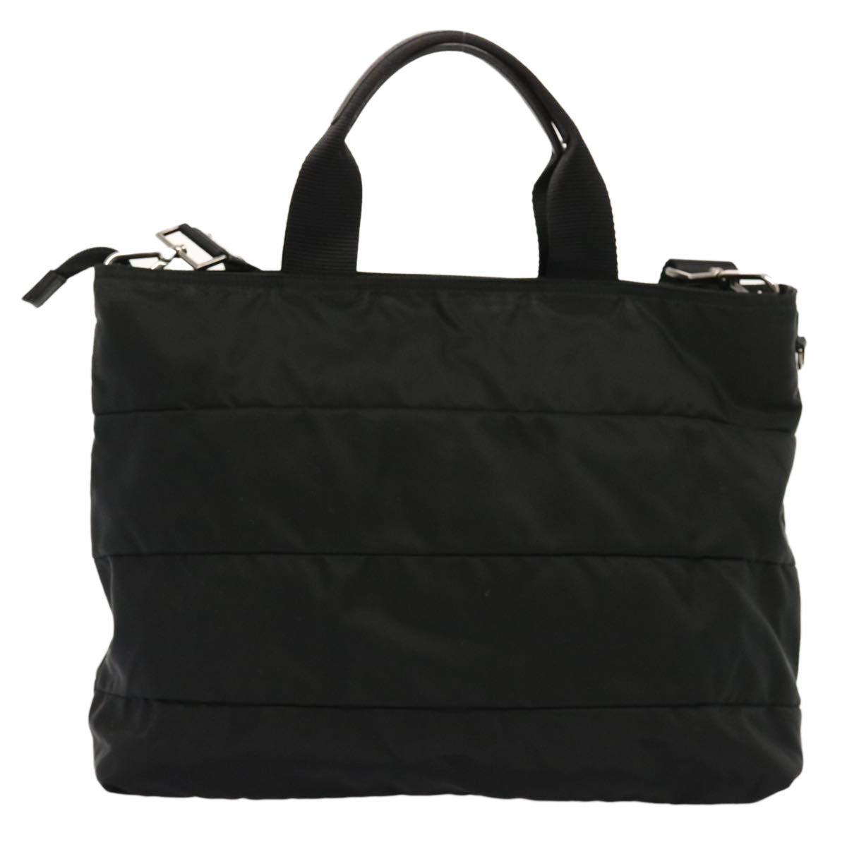 PRADA Hand Bag Nylon 2way Black Auth am6029