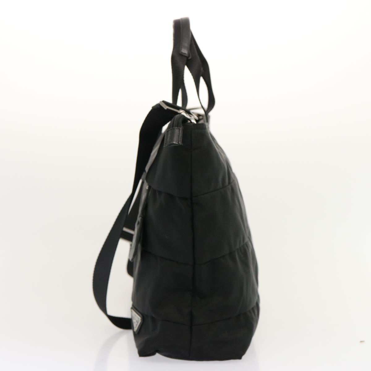 PRADA Hand Bag Nylon 2way Black Auth am6029