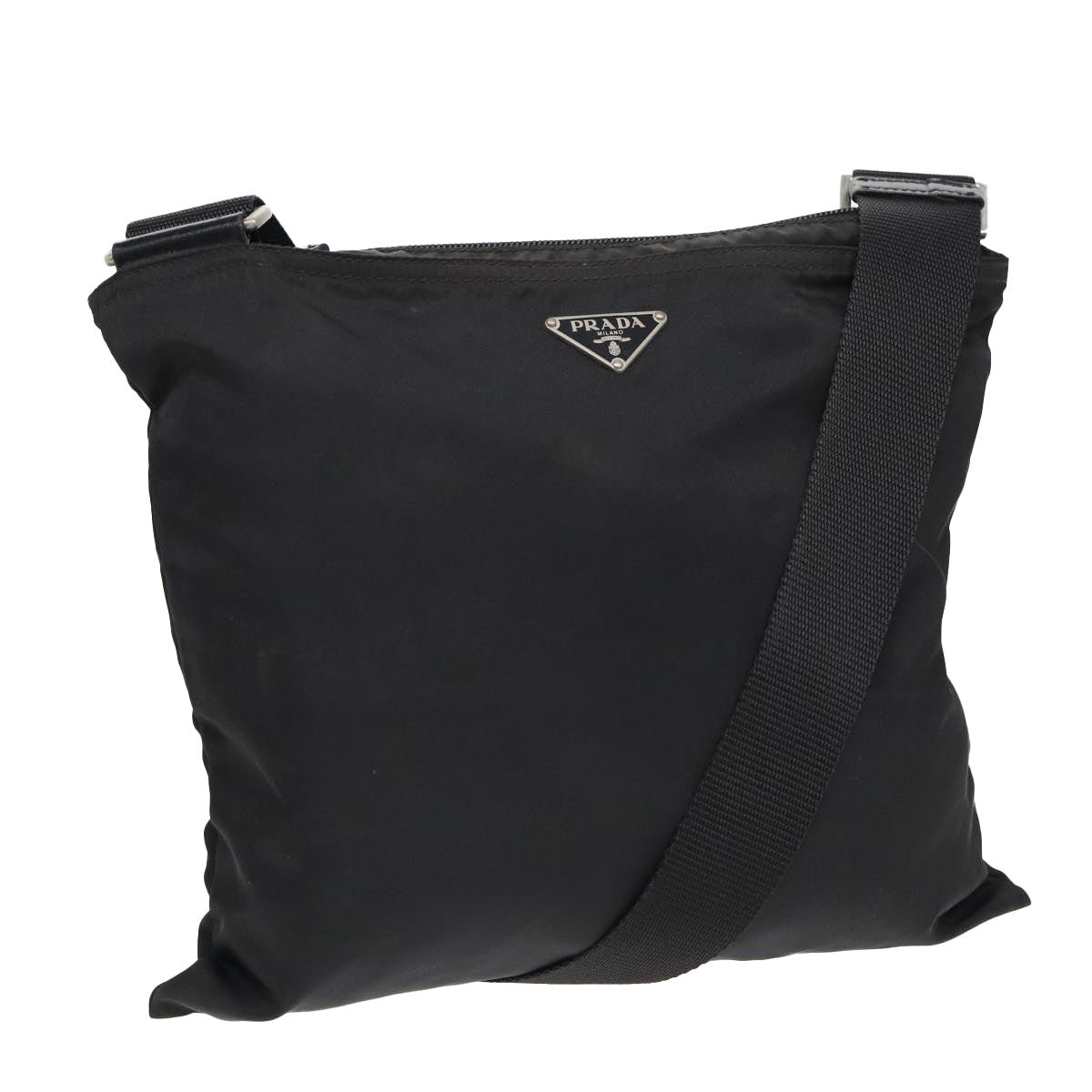 PRADA Shoulder Bag Nylon Black Auth