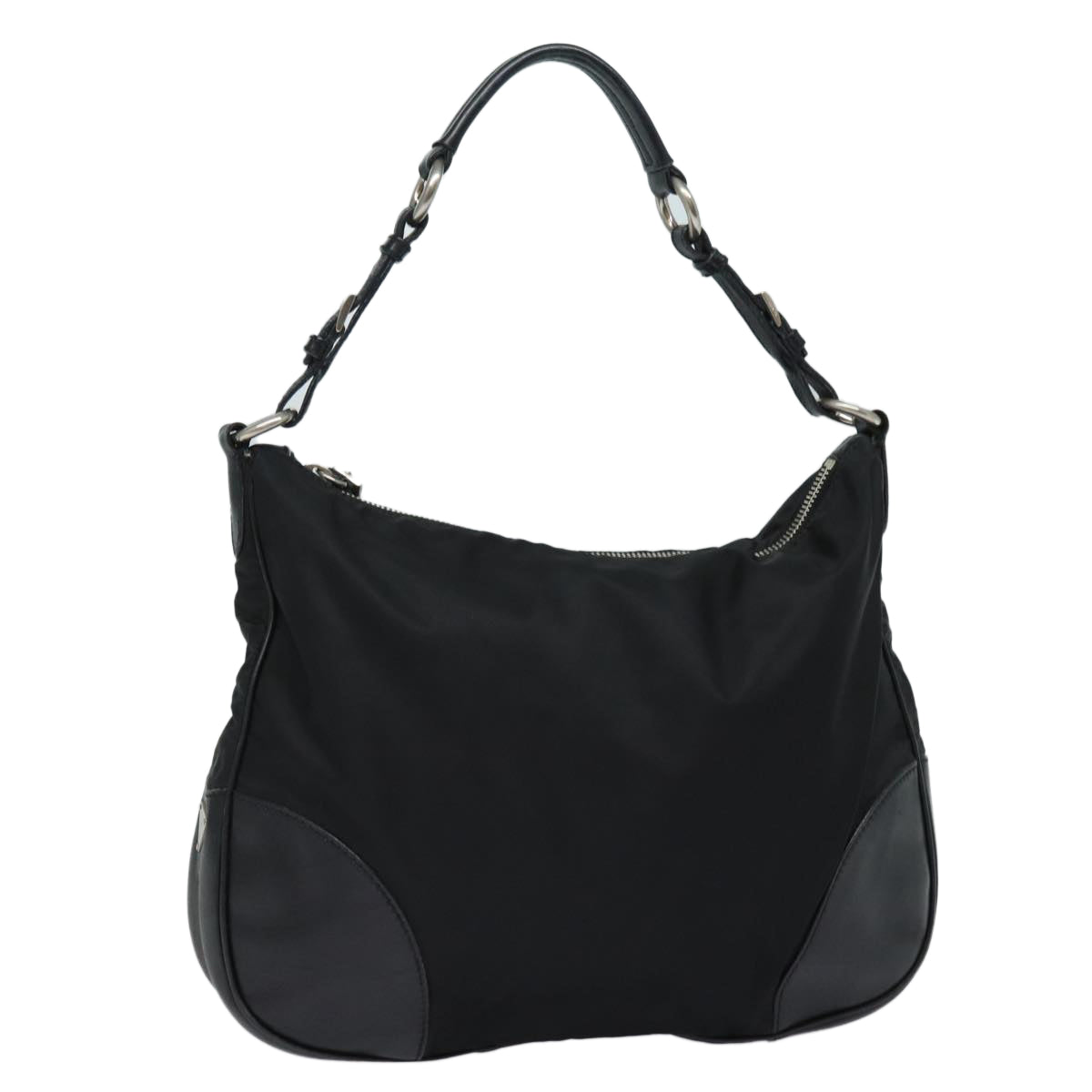 PRADA Shoulder Bag Nylon Black Auth