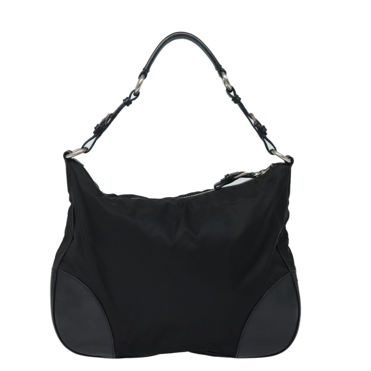 PRADA Shoulder Bag Nylon Black Auth