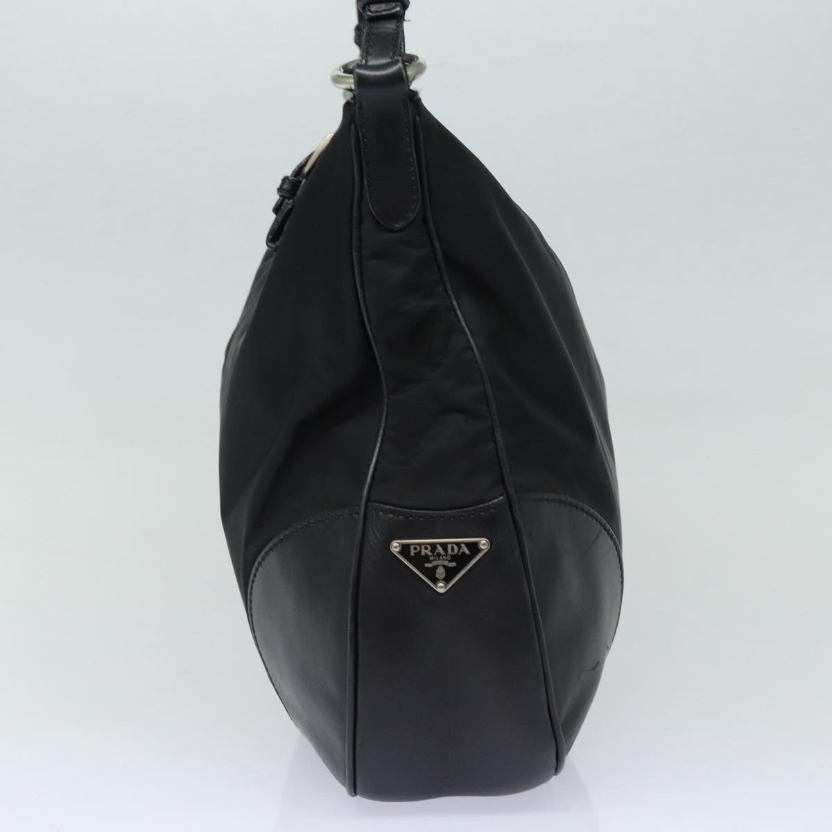 PRADA Shoulder Bag Nylon Black Auth