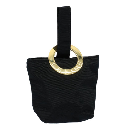 Luxury CELINE Circle Pouch Nylon Black ar10146B