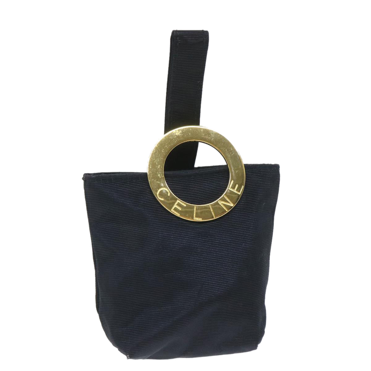 Luxury CELINE Circle Pouch Nylon Black ar10550B