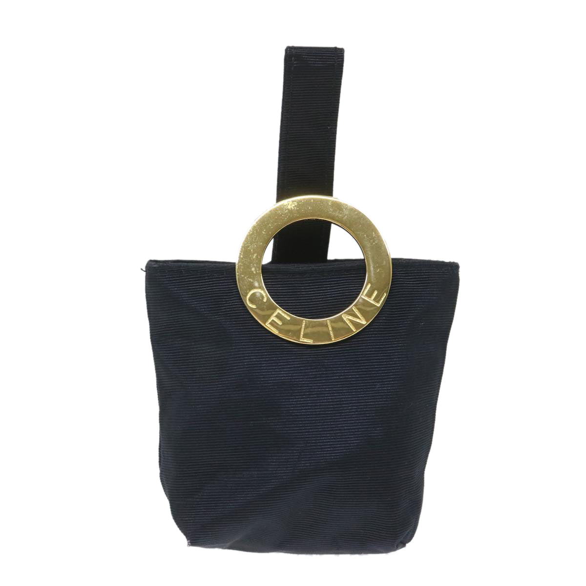 Luxury CELINE Circle Pouch Nylon Black ar10550B