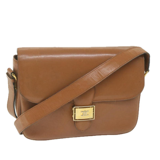 Luxury CELINE Shoulder Bag Leather Brown ar10831B