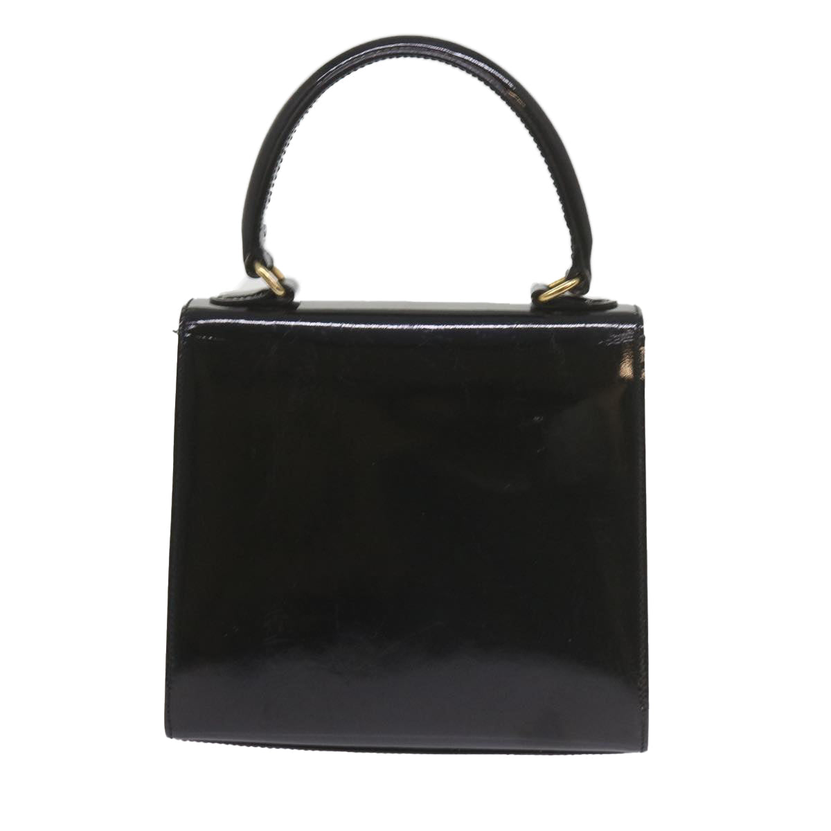 Luxury CELINE Hand Bag Patent leather 2way Black ar10948B