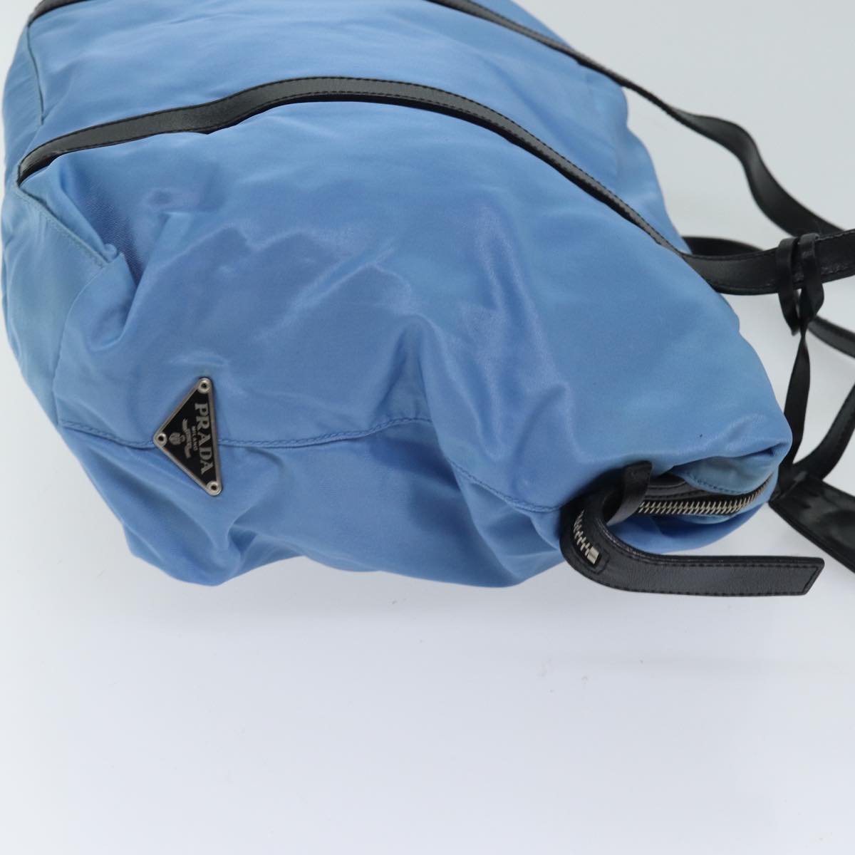 PRADA Shoulder Bag Nylon Blue Auth ar11626B