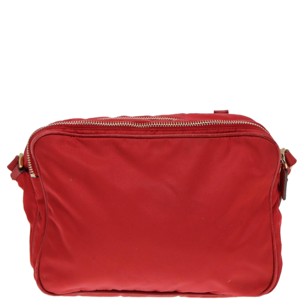 PRADA Shoulder Bag Nylon Red Auth