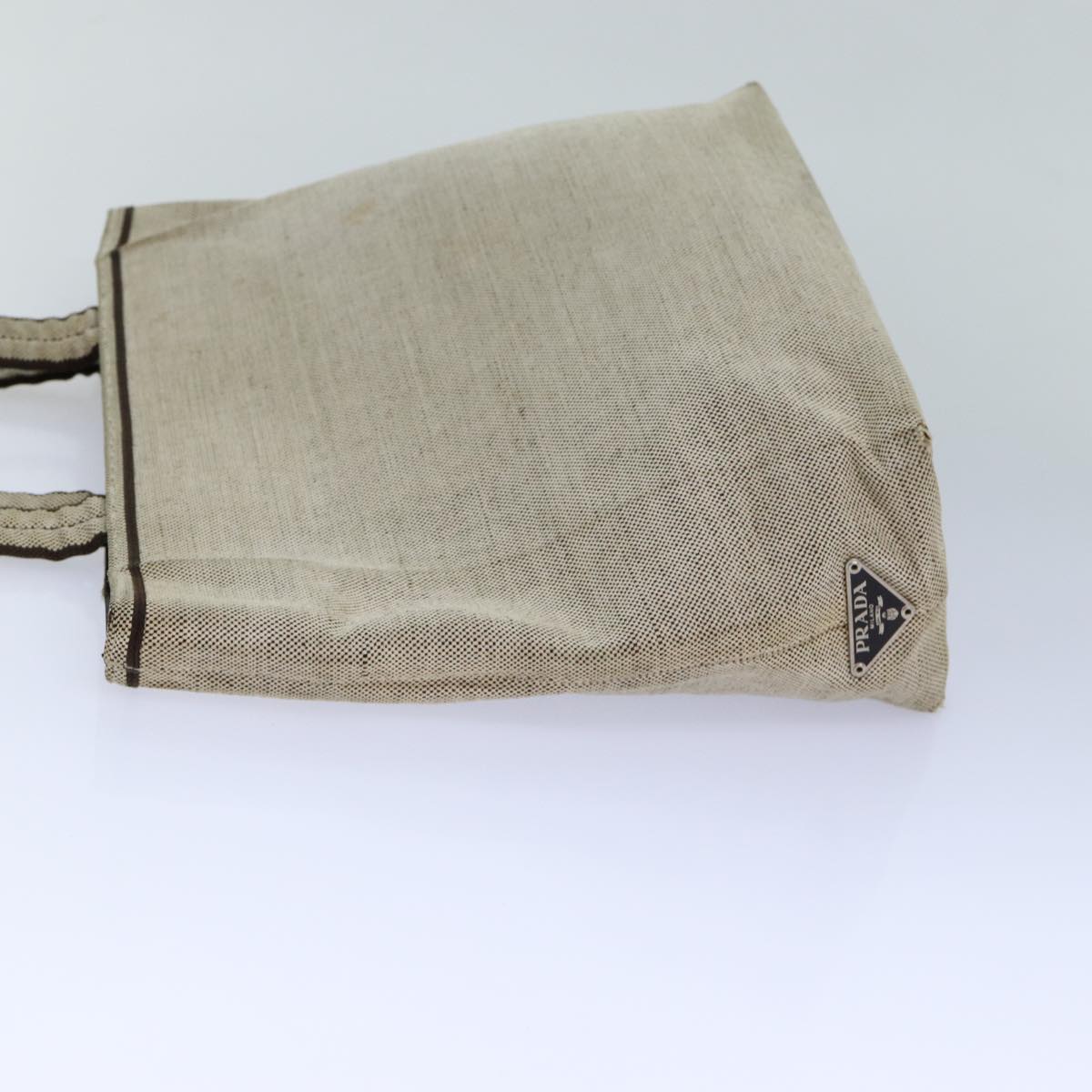 PRADA Tote Bag Canvas Gray Auth