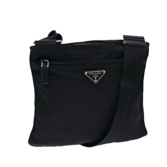 PRADA Shoulder Bag Nylon Black Auth