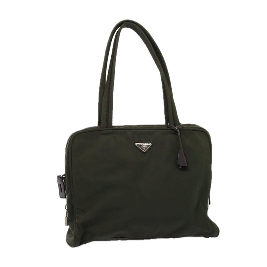 PRADA Tote Bag Nylon Khaki Auth