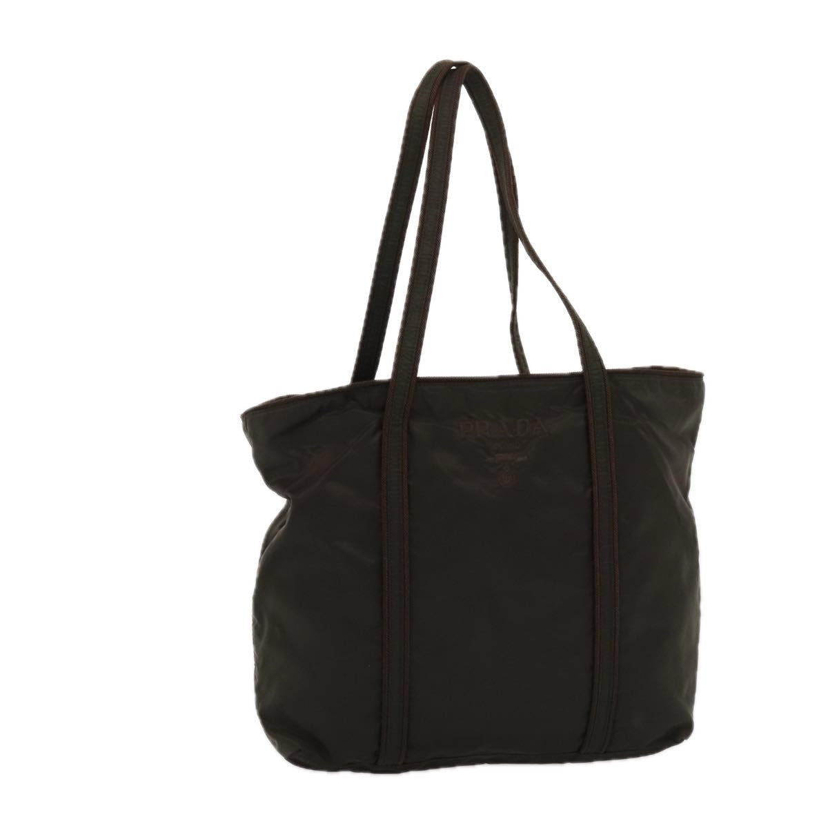 PRADA Tote Bag Nylon Khaki Auth