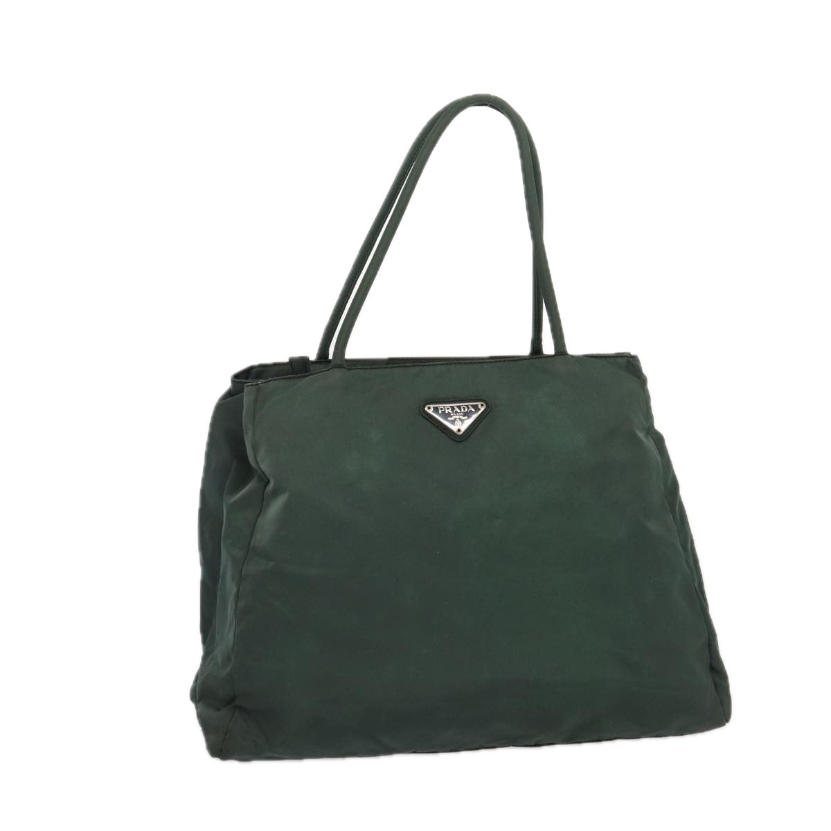 PRADA Hand Bag Nylon Khaki Auth