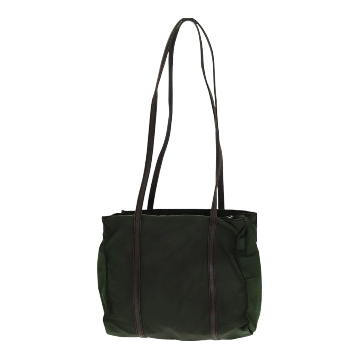 PRADA Shoulder Bag Nylon Khaki Auth