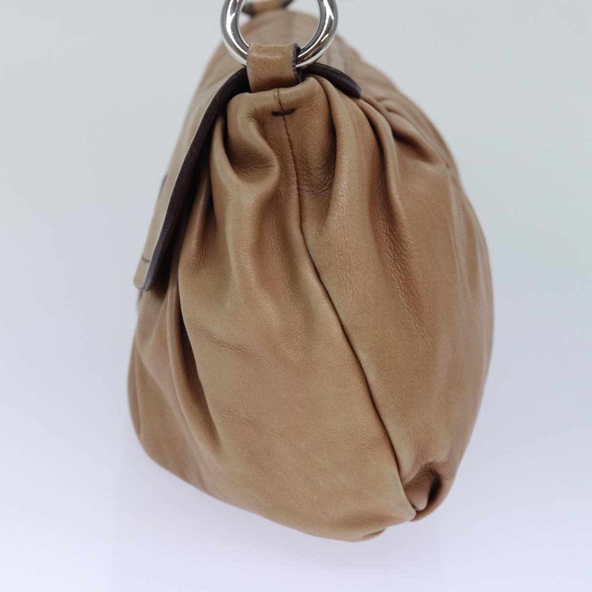 PRADA Shoulder Bag Leather Brown Auth