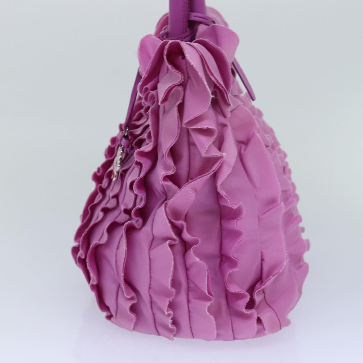 PRADA Hand Bag Nylon Pink Auth