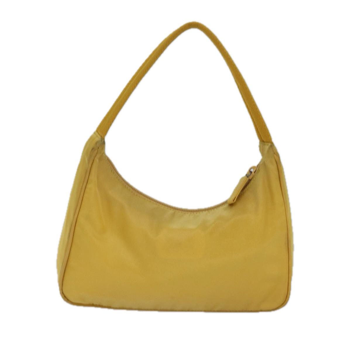 PRADA Hand Bag Nylon Yellow Auth
