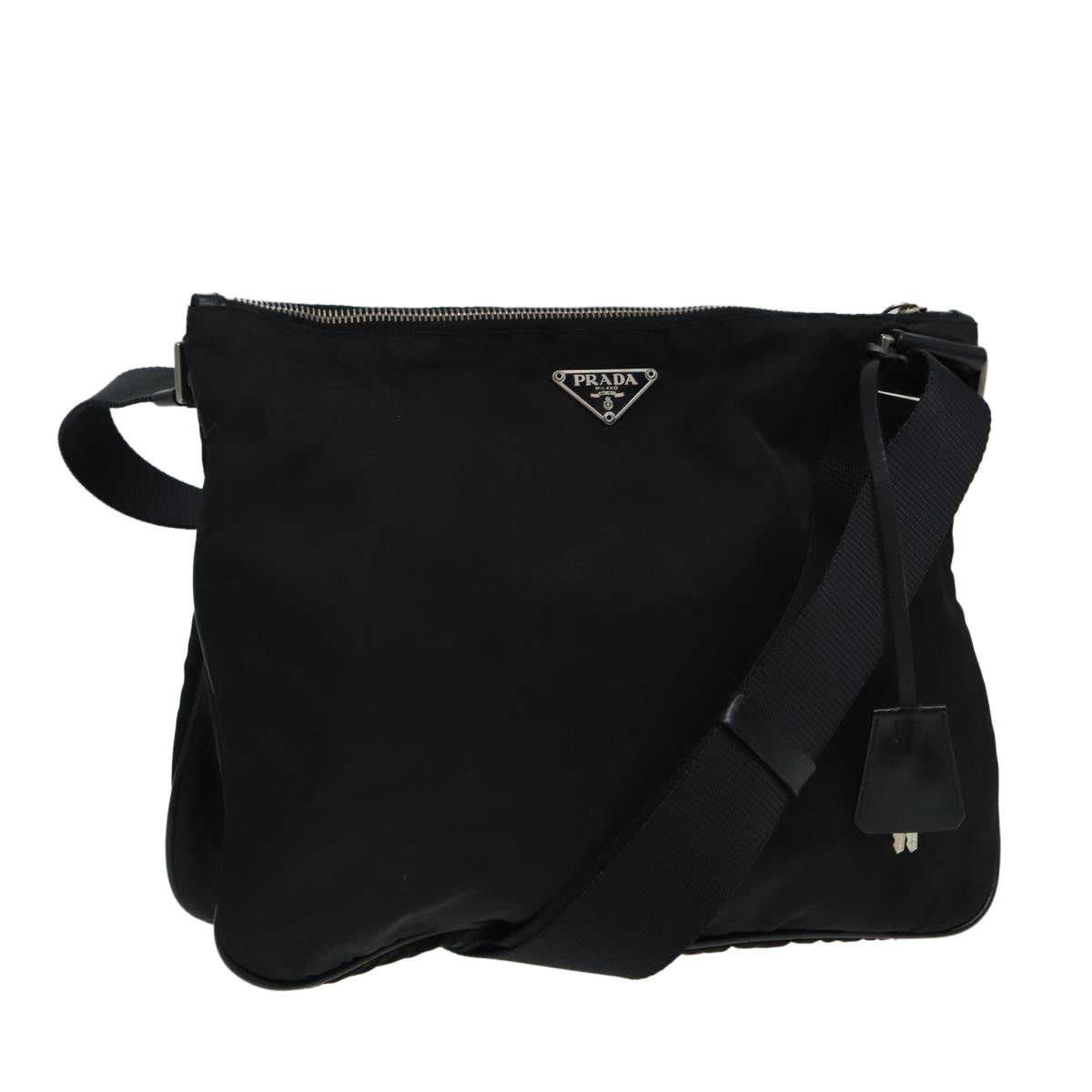 PRADA Shoulder Bag Nylon Black Auth