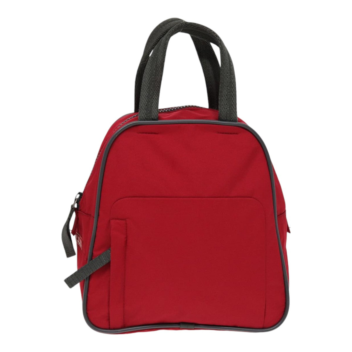 PRADA Sports Hand Bag Nylon Red Gray Silver Auth