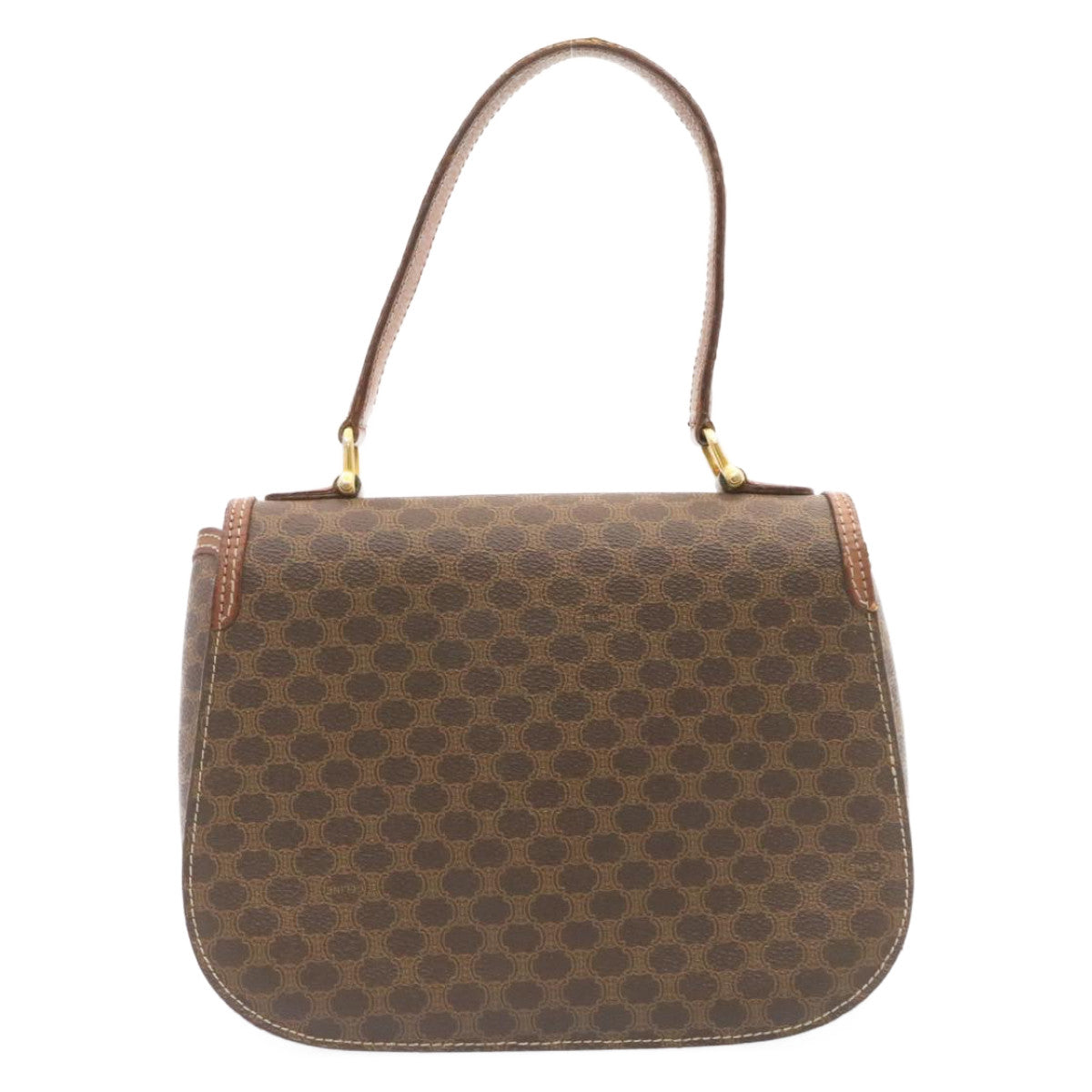 Luxury CELINE Macadam Canvas Hand Bag Brown ar5139