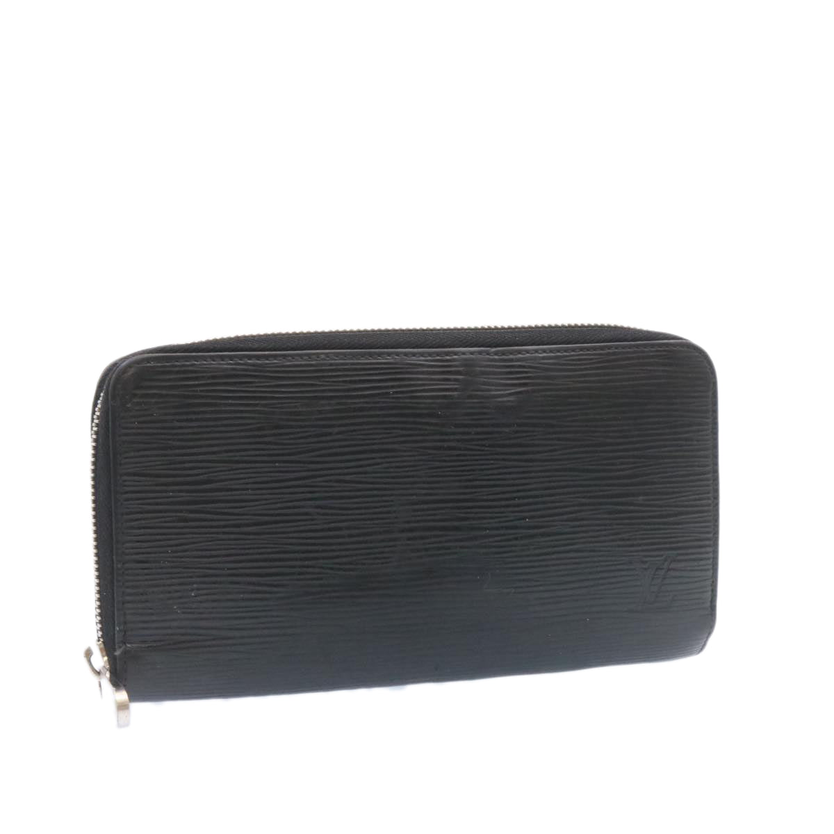 LOUIS VUITTON Epi Zippy Wallet Long Wallet Black M64838 LV Auth ar5269