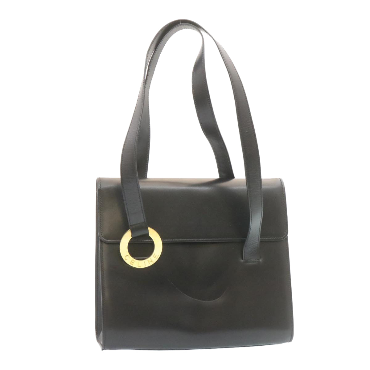 Luxury CELINE Shoulder Bag Leather Black ar5783