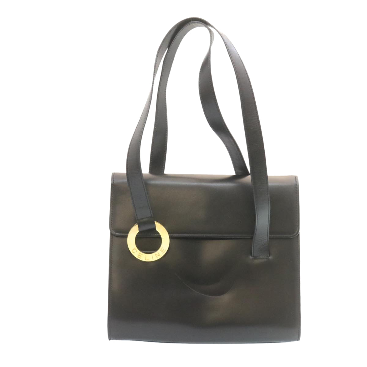 Luxury CELINE Shoulder Bag Leather Black ar5783