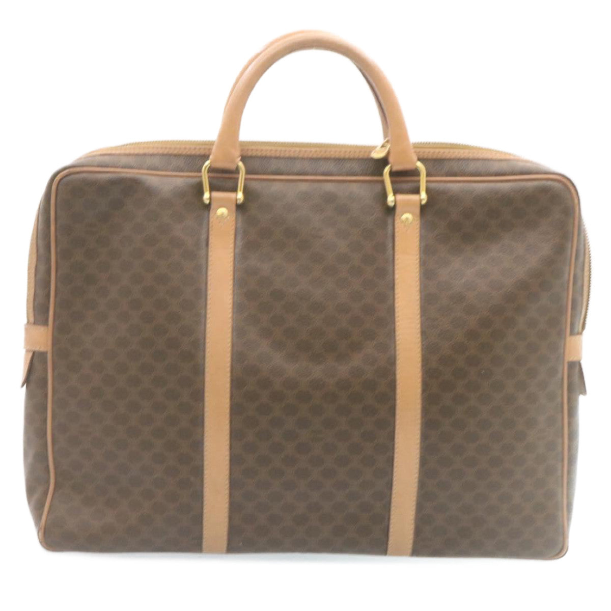 Luxury CELINE Macadam Canvas Hand Bag Brown ar6250