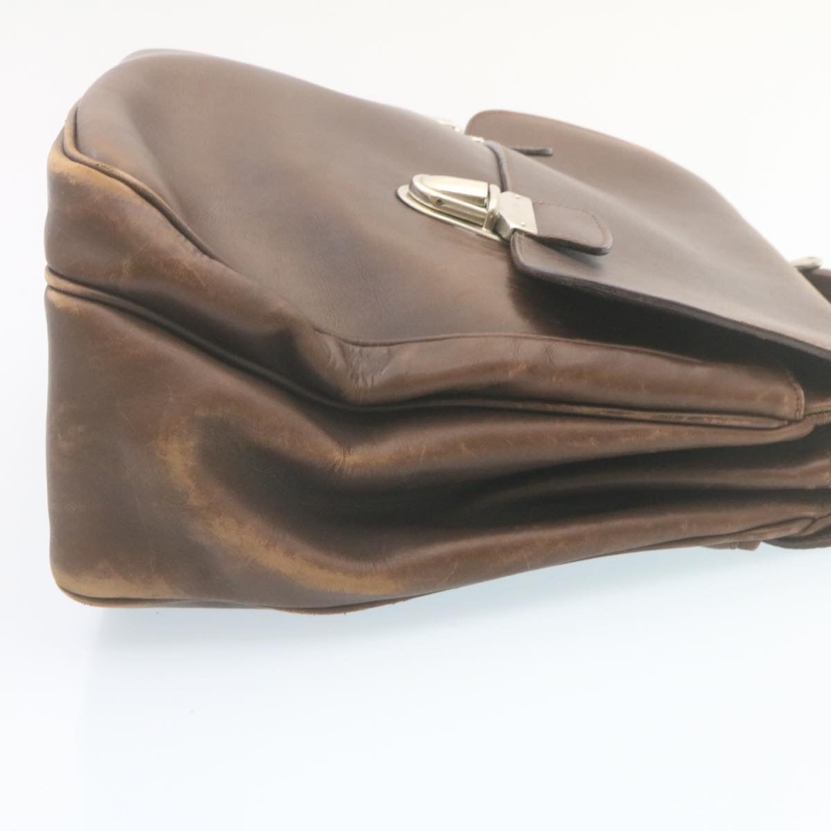Prada Leather Hand Bag Brown