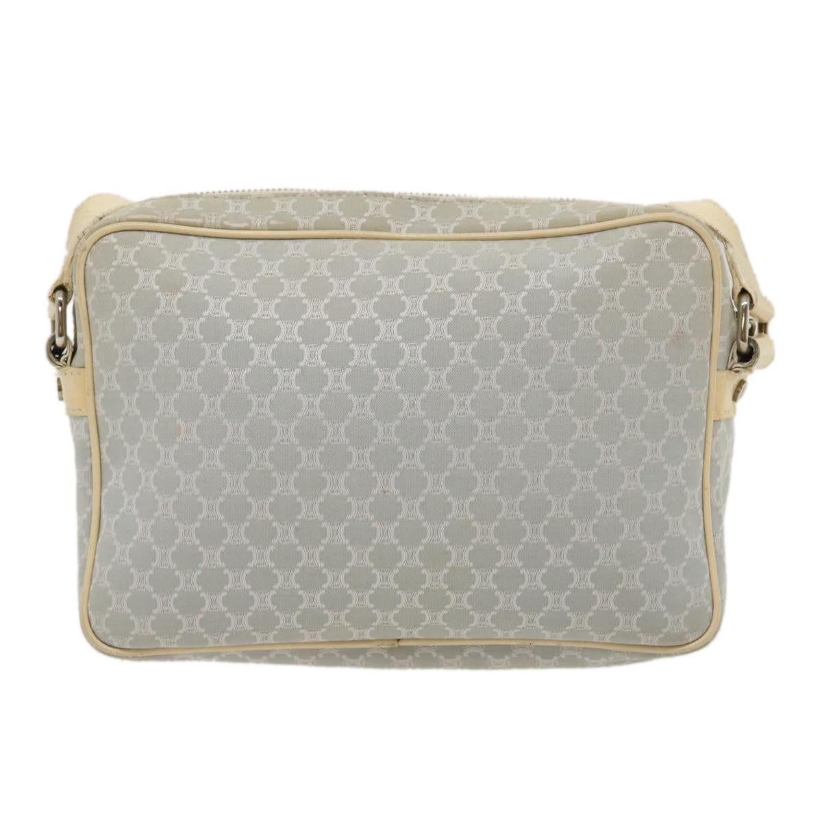 Luxury CELINE Macadam Canvas Shoulder Bag Light Blue ar7070