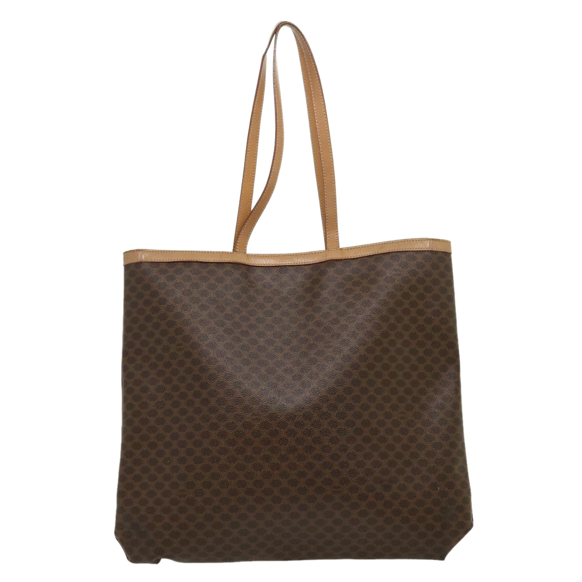 Luxury CELINE Macadam Canvas Tote Bag Brown ar7191