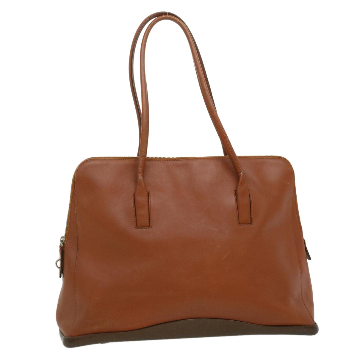 PRADA Tote Bag Leather Brown Auth