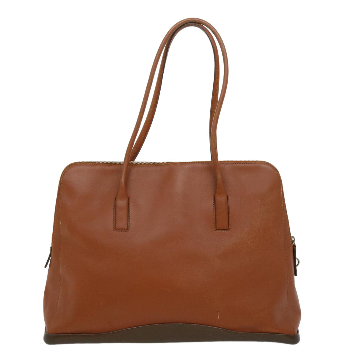PRADA Tote Bag Leather Brown Auth