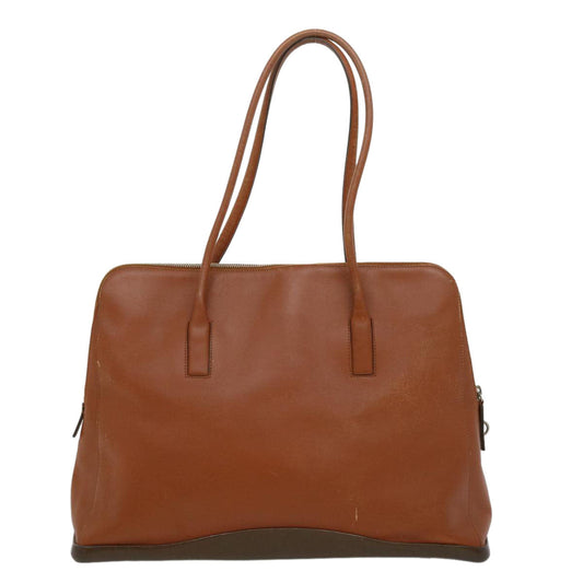 PRADA Tote Bag Leather Brown Auth
