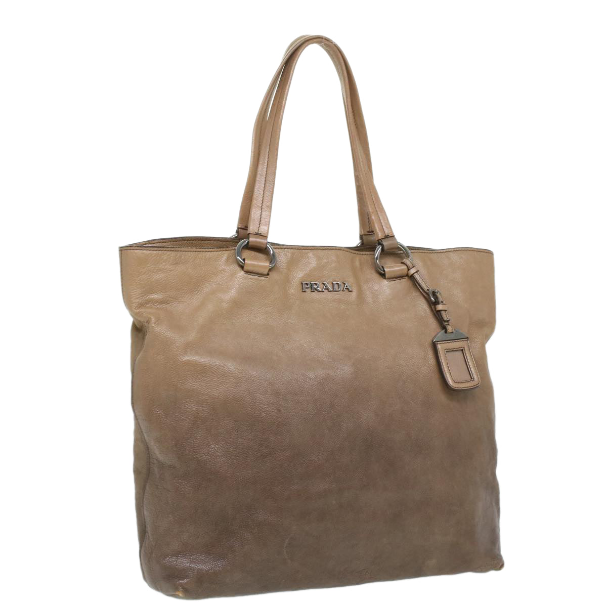 Prada Tote Bag Leather Beige