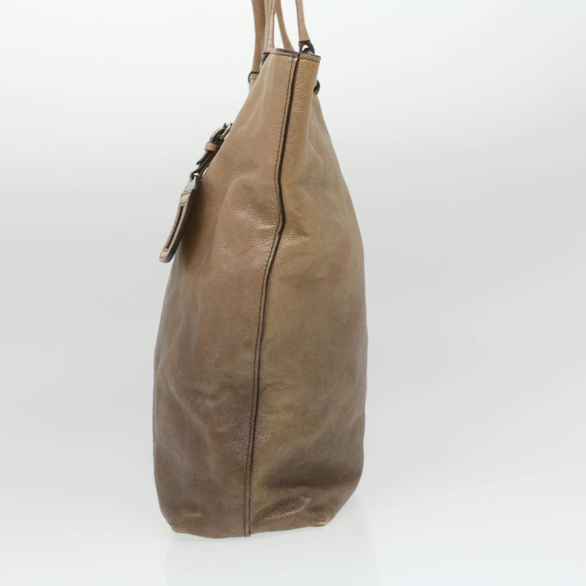 Prada Tote Bag Leather Beige