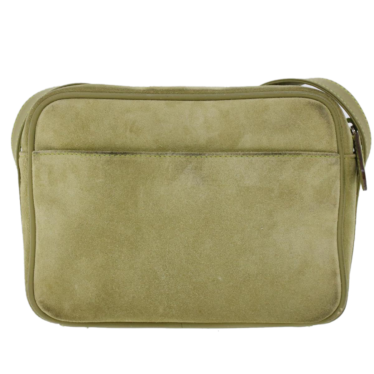 GUCCI Shoulder Bag Suede Green 00734440221 ar9684B