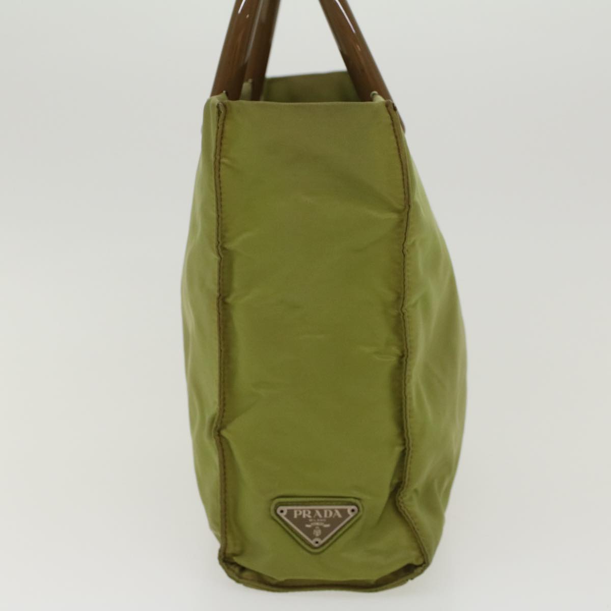 Prada Hand Bag Nylon Khaki