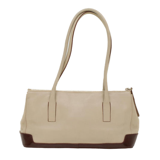 Prada Shoulder Bag Leather Beige